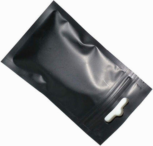 PABCK 100 Pieces Resealable Airtight Matte Window Zipper Lock Bags with Euro Hang Hole 2.3x3.9 inch(Inside Size 1.9x2.5inch) for Zip Food Storage ...