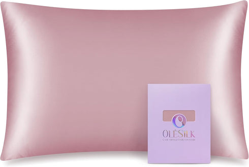 OLESILK 100% Mulberry Silk Toddler Pillowcase for Hair and Skin, Both Sides 19 Momme Pure Natural Silk Travel Pillow Cases with Hidden Zipper, 13"...