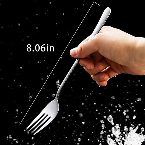 Dinner Forks, Set of 6 Top Food Grade Stainless Steel Silverware Forks, Flatware Set,8 Inches, Mirror Finish & Dishwasher Safe, New Apartment Esse...