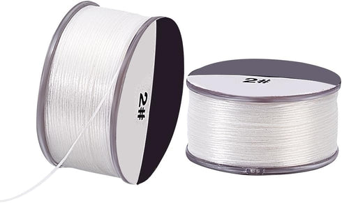 PH PandaHall 0.1mm Nylon String 100 Yards Beading Thread White Nylon Seed Bead Thread Bracelet Beading Thread Sewing String for Leather Stitching ...