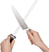 White Ceramic Knife Sharpener Honing Rod. Best Professional Knife Sharpening Tool.| 12 Inch Honing Stick. Ceramic Honing Rod for Chef's Knife and ...