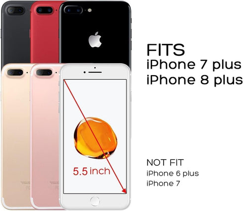 ULAK Wallet Case for iPhone 7 Plus/8 Plus, Premium PU Leather Flip Cover with Card Holder for Women, Kickstand Feature Protective Purse Case 5.5 I...