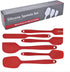 Silicone Spatula Set 6 Piece Kitchen Utensils for Cooking Baking and Mixing Heat Resistant Non Stick Rubber Spatula with 480 Degrees Fahrenheit He...