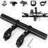 RIIPOO Aluminum Alloy Bike Handlebar Extender - 11.8" Dual Bracket for Mountain Cycling - Secure Mount for Headlights, Flashlights & Phone Holder...