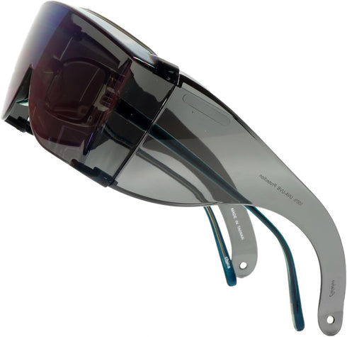 Calabria 3000 Large Fit Over Safety Glasses Fitover Prescription Eyewear Blue Men Women Wraparound Tinted Anti Scratch Glare...