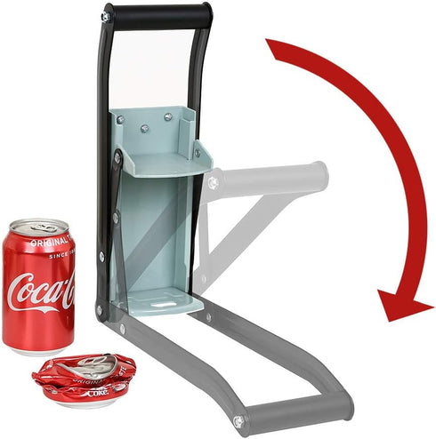 Pardecor 16 oz. Metal Can Crusher/Smasher, Heavy Duty Wall Mounted Aluminum Can Crusher, Crusher Recycling Tool, Grey for Seltzer, Soda, Beer Cans...