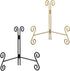 Plate Stand, Black and Gold 2-Pack 6 Inch Iron Easel Stand for Display, Plate Holder for Decorative Plates, Plaque, Photo Frame, Artwork and Colle...