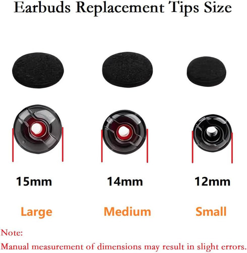 3 PCS Large Earbud Tips Silicone Earbuds Replacement Tips with Foam Cushion Replacement Earbud Tips Compatible with Plantronics Voyager 5200 5220 ...