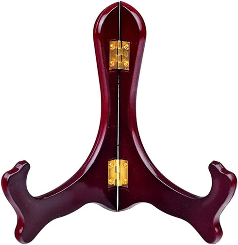 Onwon Wooden Easel Mahogany Finish Display Stand Plate Holder Picture Frame Folding Display Stand (5 inches)...