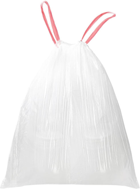 10 Gallon Trash Bag Drawstring, Pack of 26, Garbage Bags, 1.58Mil Thickness, 60x71cm, 13g/pcs, Unscented, White...