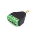5 Pack 1/8" 3.5mm TRRS Male Jack Terminal Block Connector, 3.5mm Stereo Audio Plug Headphone AUX Balun Bolt Screw Terminal Adapter...