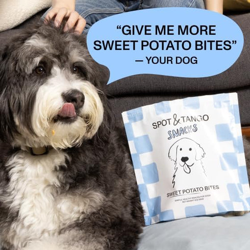 Spot & Tango Sweet Potato Bites Dog Snacks - Single Ingredient, 100% Sweet Potato - Dehydrated Treats - Grain & Gluten-Free - USA-Made - for Small...