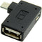 chenyang Micro USB OTG Power Adapter 2 in 1 Micro USB Male to USB 2.0 Female 90 Degree Right Angled Connector Adapter...