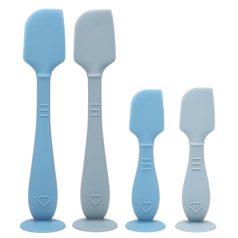 Baby Diaper Cream Spatula, Silicone Baby Diaper Rash Cream Applicator, Soft Butt Paste Spatula Brush with Suction Base for Newborn Essentials, 4-P...