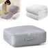 Ultra Space Saving Self Compression Organizer,New Duvet Storage Bag,Can be used to organize quilts, clothes and blankets(Grey)...