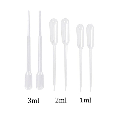 Transfer Pipettes, 100 Pack Clear Plastic Disposable Liquid Droppers, Graduated Pipetting for Laboratory Experiment (2 ML, 100)...
