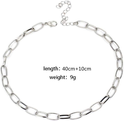 Cathercing Women Choker Necklace Chain Thin Link Necklace for Women Trendy Jewelry Necklaces Chains Punk...