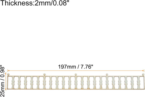 MECCANIXITY 2pcs 7.76 Inch Miniature Garden Fence, Mini Ornament Wood Picket Fence Decorative for Dollhouse Home DIY, 0.08" Wood Simple Style...