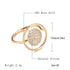 Unique Circle CZ Statement Ring for Women Girls Gold Plated Cubic Zirconia Promise Engagement Geometric Rings Comfort Fit Elegant Birthday Christm...