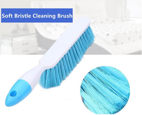 Soft Bristle Bed Sheets Sweeping Cleaning Brush with Long Hand, Counter Duster for Debris Hair Remover Desk Quilt Sofa Furniture, 3 Pack...