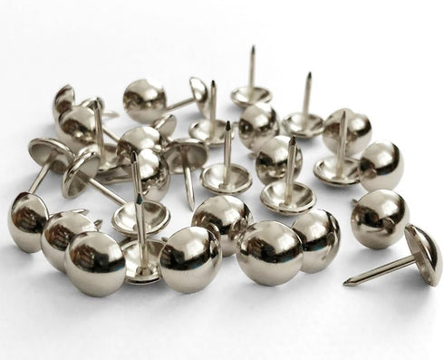 500pcs a lot: D11mmxL17mm Nickel Color Sofa Upholstery Tacks Wooden Furniture Decorative Tacks Hobnail Thumb Nails Home DIY Upholstery Nails (Nick...