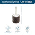 Benchmark Abrasives 1" x 1" Aluminum Oxide Flap Wheel with 1/4" Shank Mounted, Perfect for Woodworking Grinding Polishing Rust Paint Removal (10 P...