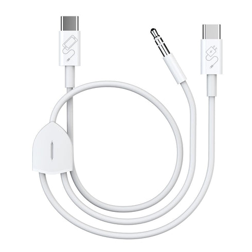 USB C to 3.5mm Audio Cable with PD Charging, 2 in 1 Design Supports Charge and Play Audio Simultaneously, Works with iPhone 15 Series iPad Pro and...