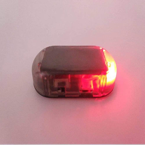 2pcs Car Solar Power Simulated Dummy Alarm Warning Anti-Theft LED Flashing Security Light Fake Lamp (Blue + Red) 2...
