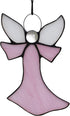 Pink Angel Stained Glass Window Hangings Tiffany Style Gift Gifts for Nurse,Memorial Remembrance Sympathy (6.3"×4.3")...