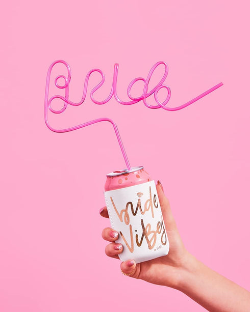 xo, Fetti Bachelorette Party Bride Vibes Can Cooler - White + Rose Gold, 10 Count | Neoprene Holder, Drink Sleeve,Bridal Shower, Engagement Party ...