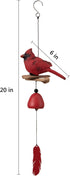 Cardinal Bird Wind Chime, Cardinal Gifts for Glory Mother’s Love Gift, Bird Bell Chimes for Garden Backyard Church Hanging Decor, Red...