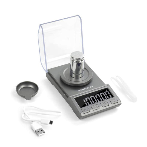 Digital Milligram Scale, 100g x 0.001g NEWACALOX Reloading High Precision Jewelry Scale,Portable Jewelry Scale with......