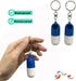 2 Pack Pill Case Keychain Portable Mini Pill Boxes Medicine Vitamin Holder case for Outdoor Travel Camping First Aid Pills Organizer...