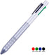 DUNBONG Multi Color Pen white 4 In 1 Multi function Pen with Black, Blue, Red, Green, Metal Gel Ballpoint Pen, 1-Count (White)...