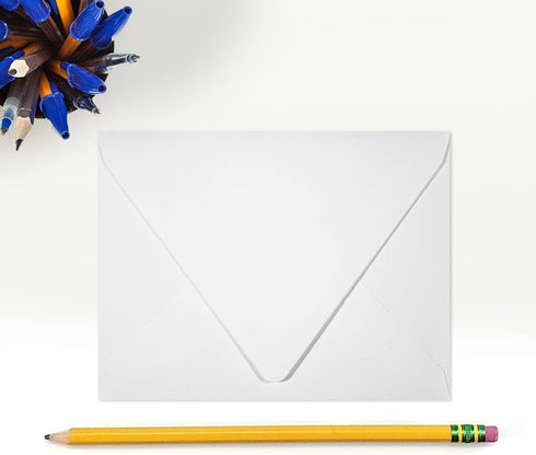 LUXPaper A2 Contour Flap Invitation Envelopes | 4 3/8" x 5 3/4" | White | 80lb. Text | 100% Recycled | 50 Qty...