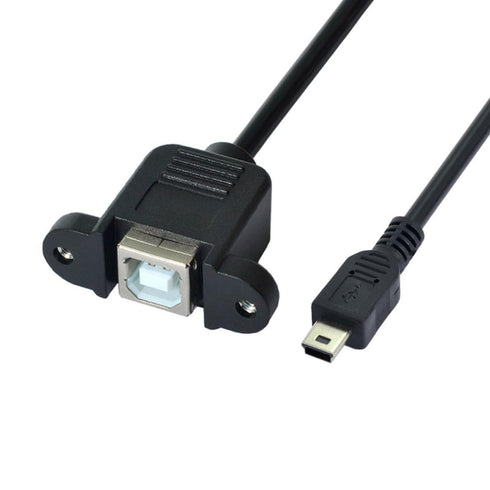 chenyang CY Mini USB 5pin Male to USB B Female Panel Mount Type Cable 20cm with Screws...