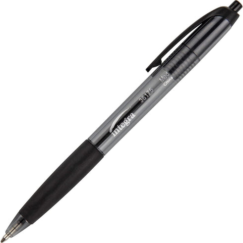 Integra, ITA36175, Rubber Grip Retractable Pens, 12 / Dozen...