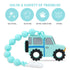 Baby Teething Toys,Food Grade Silicone Teether with One-Piece Pacifier Clip Holder,Shower Gift,Highly Effective Pain Relief for 3 Months+ Boy and ...