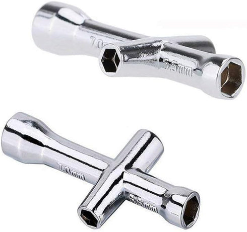 ShareGoo 2 Pack 4mm 5mm 5.5mm 7mm Cross Wrenches Maintenance Tool ,Small Sleeve Hex Socket Wheel Spanner for RC Model Car Truck Buggy...