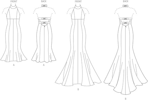 Vogue Misses' Close-Fitting Dress Sewing Pattern Packet, Design Code V2010, Sizes 16-18-20-22-24, Multicolor...