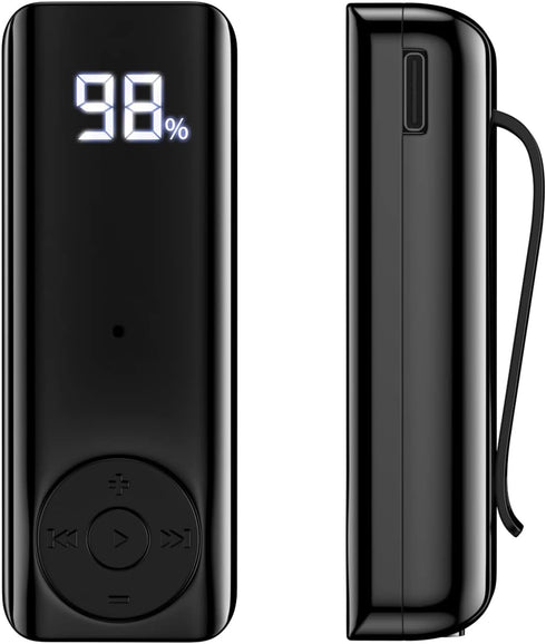 Bluetooth 5.2 Adaptor for Wireless Headphones, 60H Battery Life Bluetooth Receiver with LED Digital Display & Noise Cancelling Mic, Wireless Audio...