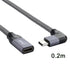 xiwai Left Right Angled USB-C USB 3.1 Type C Male to Female Extension Data Cable with Sleeve for Laptop...