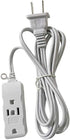 Multi Plug Extender Box,3 Outlet Surge 2 Prong Flat pin Socket Power Strip,3FT,6Ft,9Ft,15Ft Bulb,TV Long Extension Cord, with 3rd Grounding Pin,Wh...