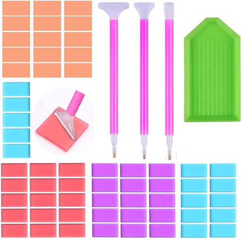 Diamond Painting Accessories & Art Tool Supplies-60PCS Colorful Diamond Painting Glue Clay-DIY Drilling Mud Embroidery Wax Tacky Kit-Glue Dot Clay...