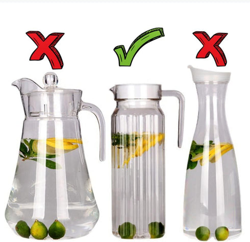 Glass Water Pitcher Lids Food Grade Plastic Anti-Dust Splash Resistant Stoppers Covers for Water Jug Glass Bistro Pitcher 2 pieces(White)...