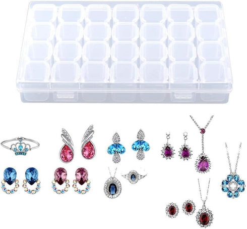 Perzomido 2 Pack 28 Slots Plastic Craft Organizer Case Diamond Storage Box(2pcs)...