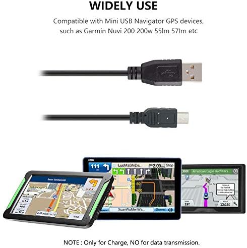 PASOW Mini USB Charging Cable USB 2.0 A-Male to Mini-B Car Vehicle Power Charger Adapter Cord for Dash Cam Rearview Mirror Cam Backup Camera (16FT...