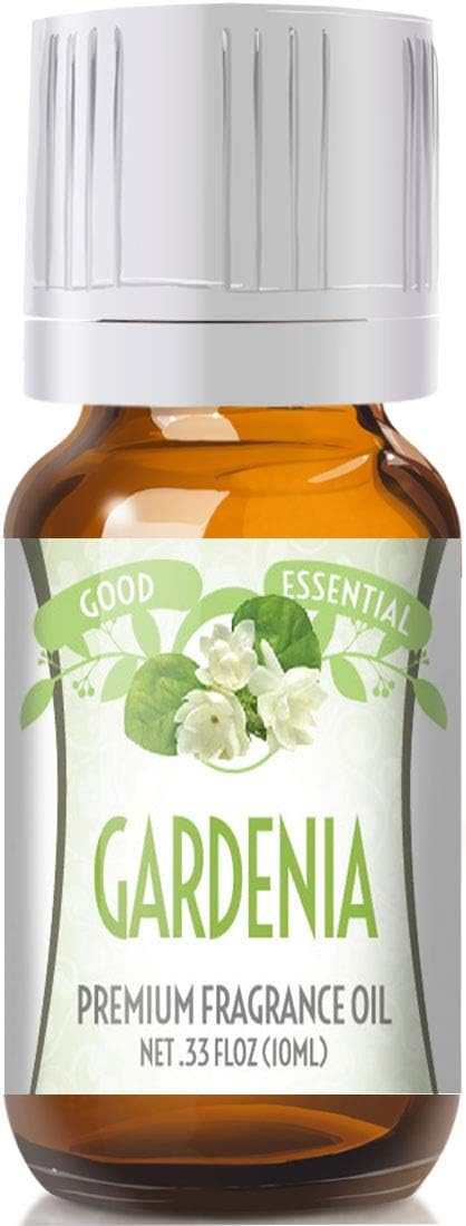 Good Essential Professional Gardenia Fragrance Oil (10ml / 0.33 fl oz) for Diffuser, Lotion, Perfume, Candle, Soap Making & Aromatherapy...