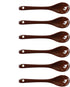 6 pcs Porcelain Egg Spoons Tea Spoon Ceramic Spoons 4.7 inch Coffee Dessert Yogurt Tea Milky Brown...