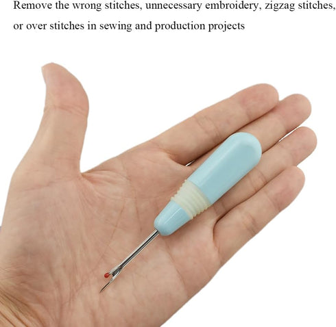 HAHIYO Blue Rubber Seam Ripper Ergonomic Grip Thread Stitch Remover Tool Sewing Stitch Cutter Thread Ripper Unpicker Sewing Accessory&Supply for C...
